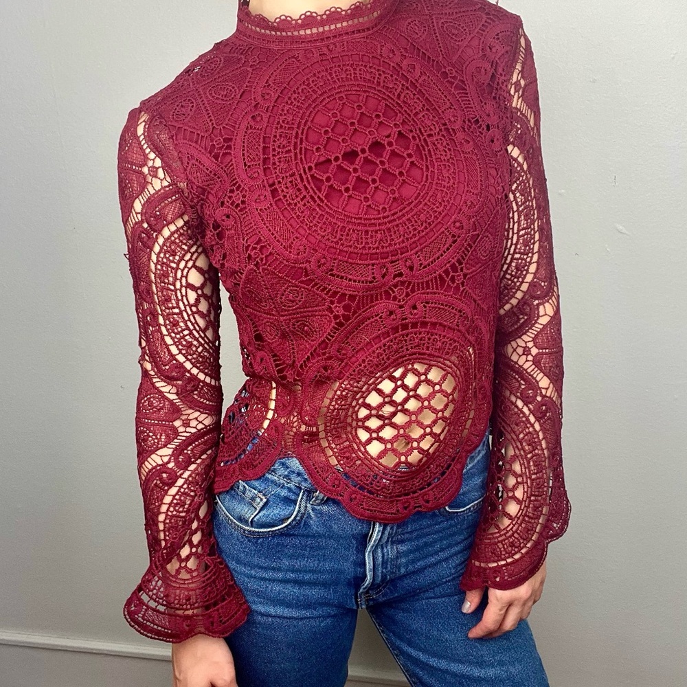 IT’S PINK boho long sleeve shirt